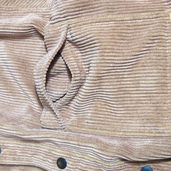 Cross Eyed Moose Corduroy Long Sleeve Snap Up Shirt, Size XL In Brown - Picture 4 of 10